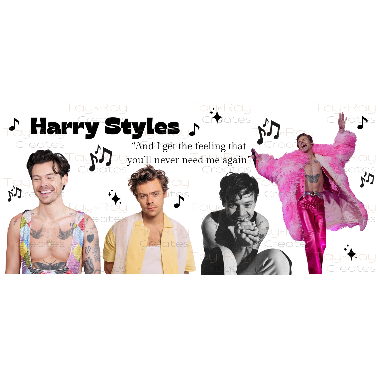 16oz UV DTF Wrap | Harry Styles