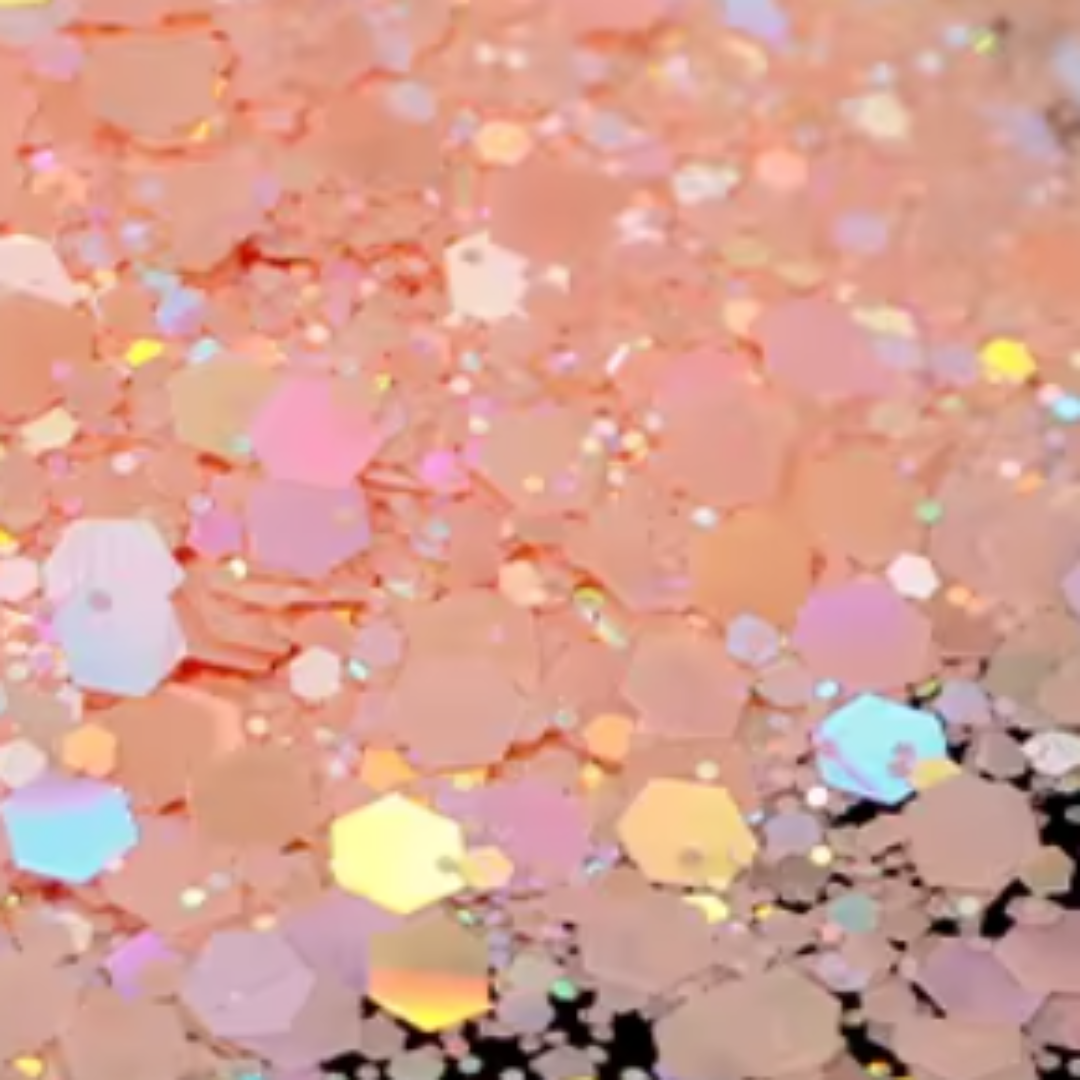 Chunky glitter mix | Peach moonstone