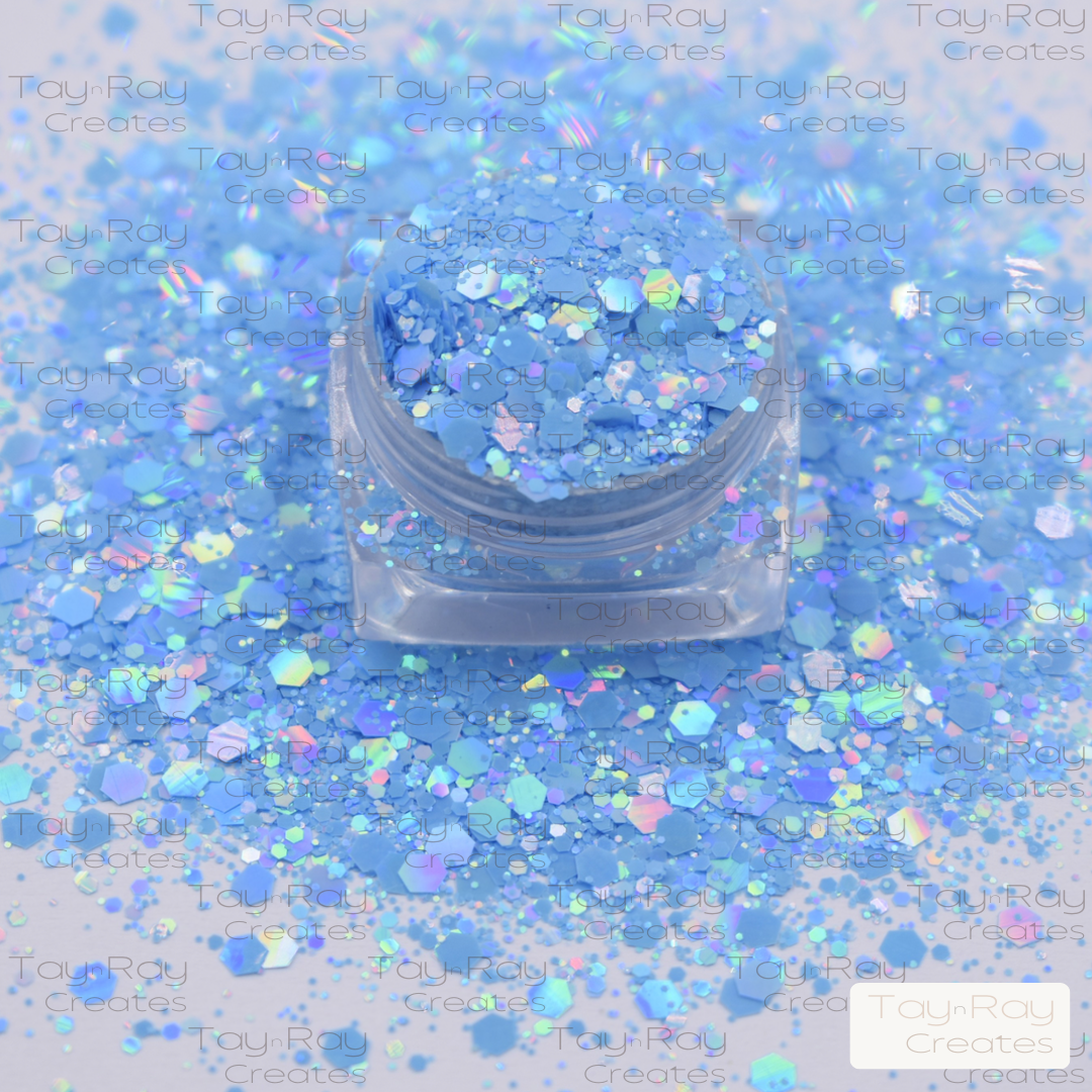 Chunky glitter mix | Angelite