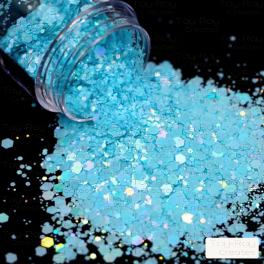 Chunky glitter mix | Aquamarine