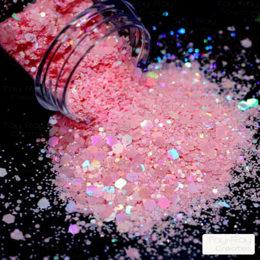 Chunky glitter mix | Aura rose