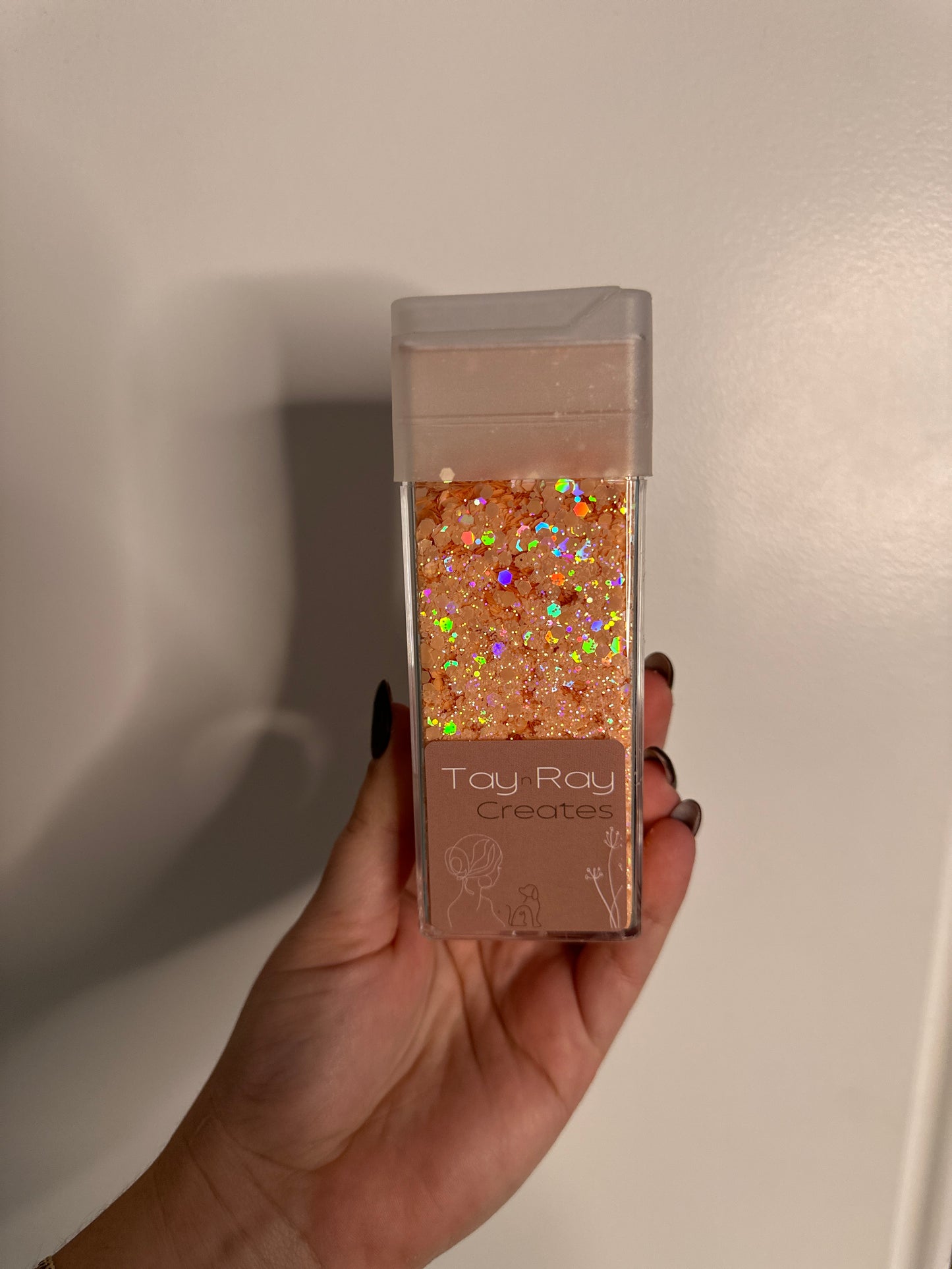 Chunky glitter mix | Peach moonstone