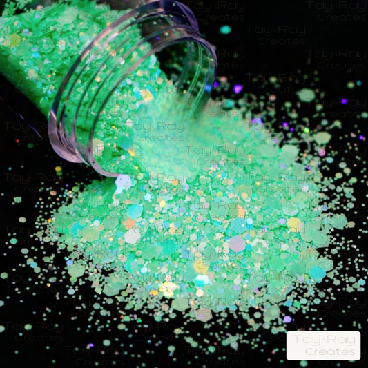 Chunky glitter mix | Jade