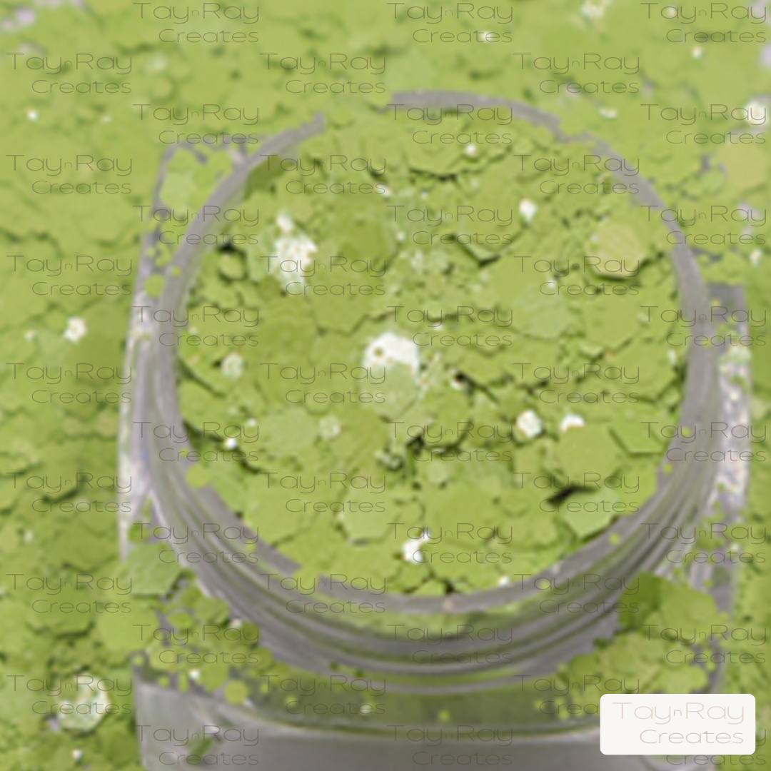 Chunky glitter mix | Peridot