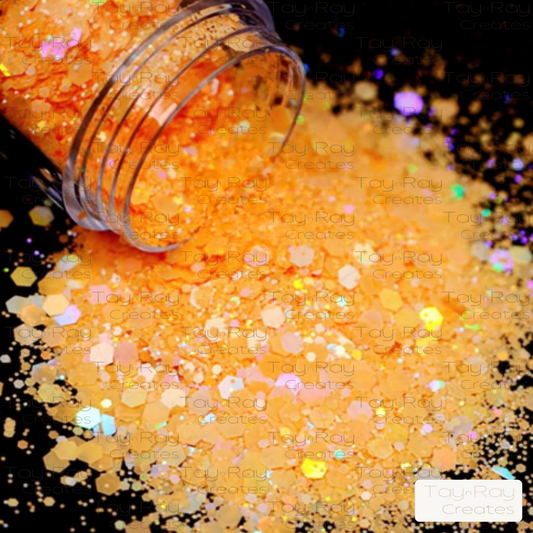 Chunky glitter mix | Tangerine quartz