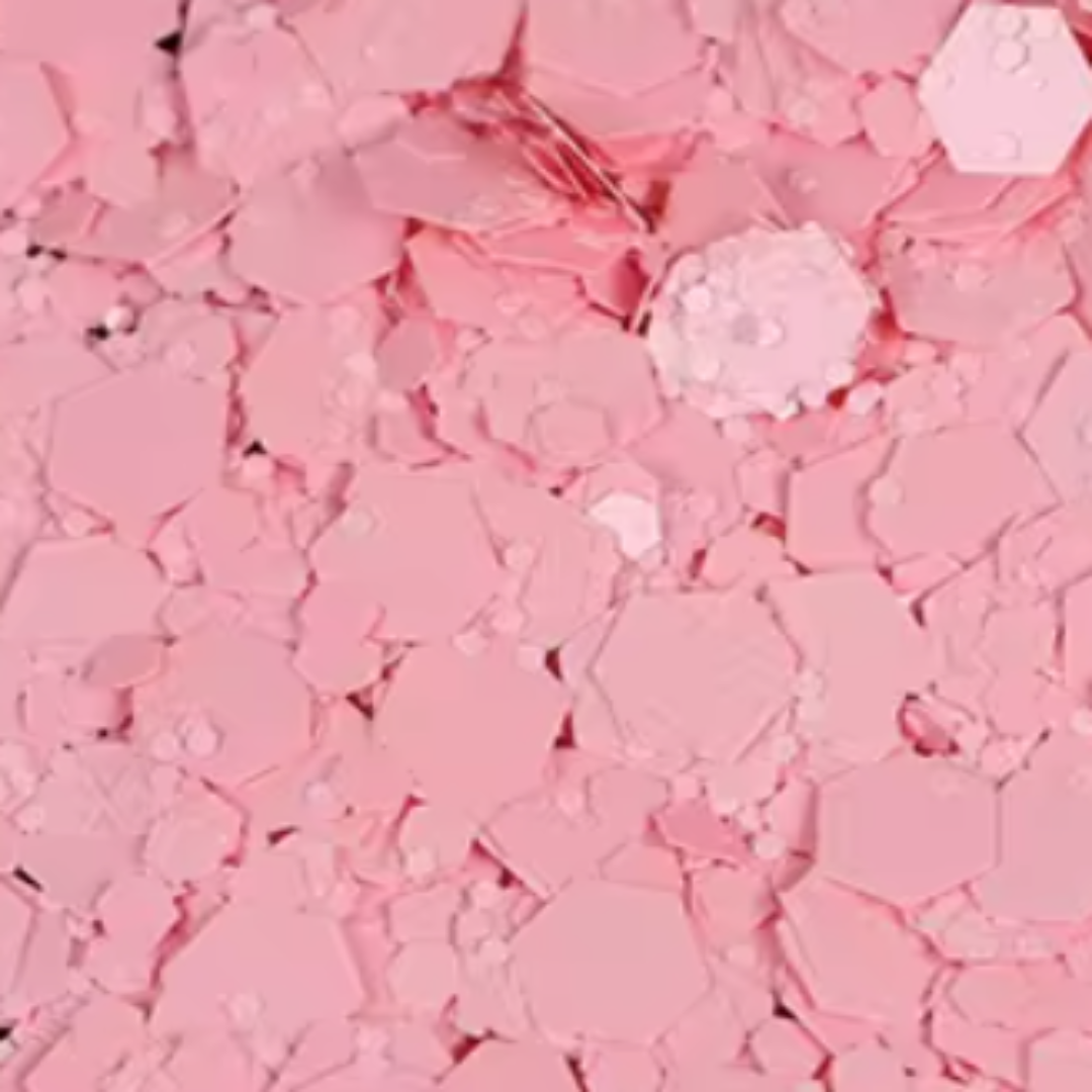 Chunky glitter mix | Rose Quartz